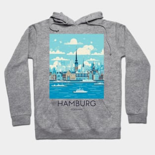 A Pop Art Travel Print of Hamburg - Germany Hoodie